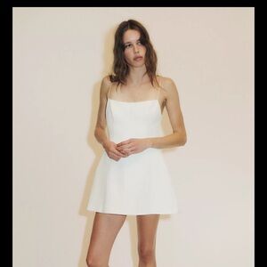 Bridal White Mini Dress with Bow